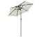 Parasol Avec Lumières LED Sable 200x211 Cm Aluminium