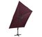 Parasol Déporté Avec Mât Et Lumières LED Rouge Bordeaux 300 Cm