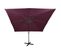 Parasol Déporté Avec Mât Et Lumières LED Rouge Bordeaux 300 Cm