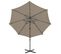 Parasol Déporté Avec Mât Et Lumières LED Taupe 300 Cm