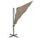 Parasol Déporté Avec Mât Et Lumières LED Taupe 300 Cm