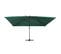 Parasol Déporté Avec Lumières LED Aluminium 400x300 Cm Vert