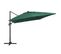 Parasol Déporté Avec Lumières LED Aluminium 400x300 Cm Vert