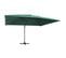 Parasol Déporté Avec Lumières LED Aluminium 400x300 Cm Vert