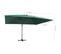 Parasol Déporté Avec Lumières LED Aluminium 400x300 Cm Vert