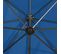 Parasol Déporté Avec Mât Et Lumières LED Bleu Azur 250 Cm