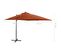 Parasol Déporté Avec Mât Et Lumières LED Terre Cuite 250 Cm