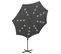 Parasol Déporté Avec Mât Et Lumières LED Anthracite 300 Cm