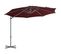 Parasol Déporté Avec Mât En Acier Rouge Bordeaux 300 Cm