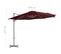 Parasol Déporté Avec Mât En Acier Rouge Bordeaux 300 Cm