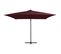 Parasol Déporté Avec Lumières LED Rouge Bordeaux 250x250 Cm