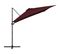 Parasol Déporté Avec Lumières LED Rouge Bordeaux 250x250 Cm