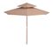 Parasol Double Avec Mât En Bois 270 Cm Taupe