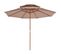 Parasol Double Avec Mât En Bois 270 Cm Taupe