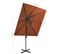 Parasol Déporté à Double Toit Terre Cuite 250x250 Cm