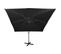 Parasol Déporté Avec Mât Et Lumières LED Noir 300 Cm