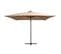 Parasol Déporté Avec LED Et Mât En Acier 250x250 Cm Taupe