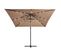 Parasol Déporté Avec LED Et Mât En Acier 250x250 Cm Taupe