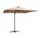 Parasol Déporté Avec LED Et Mât En Acier 250x250 Cm Taupe