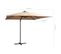 Parasol Déporté Avec LED Et Mât En Acier 250x250 Cm Taupe