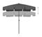 Parasol De Plage Anthracite 200x125 Cm