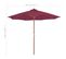 Parasol Avec Mât En Bois 300 Cm Rouge Bordeaux