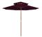 Parasol Double Avec Mât En Bois Rouge Bordeaux 270 Cm