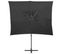 Parasol Déporté à Double Toit Anthracite 250x250 Cm