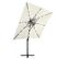 Parasol Déporté Avec Mât Et Lumières LED Sable 250 Cm