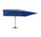 Parasol Déporté Avec Lumières LED Aluminium 400x300cm Bleu Azur