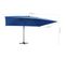 Parasol Déporté Avec Lumières LED Aluminium 400x300cm Bleu Azur