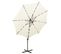 Parasol Déporté Avec Mât Et Lumières LED Sable 300 Cm