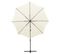 Parasol Déporté Avec Mât Et Lumières LED Sable 300 Cm