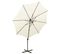 Parasol Déporté Avec Mât Et Lumières LED Sable 300 Cm