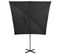 Parasol Déporté Avec Mât Et Lumières LED Anthracite 250 Cm