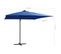 Parasol Déporté Avec LED Et Mât En Acier 250x250 Cm Bleu Azuré