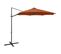 Parasol Déporté Avec Mât Et Lumières LED Terre Cuite 300 Cm