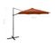 Parasol Déporté Avec Mât Et Lumières LED Terre Cuite 300 Cm