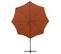 Parasol Déporté Avec Mât Et Lumières LED Terre Cuite 300 Cm