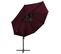 Parasol Déporté Avec Mât Et Lumières LED Rouge Bordeaux 300 Cm