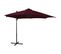 Parasol Déporté Avec Mât Et Lumières LED Rouge Bordeaux 300 Cm