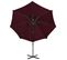 Parasol Déporté Avec Mât Et Lumières LED Rouge Bordeaux 300 Cm