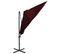 Parasol Déporté Avec Mât Et Lumières LED Rouge Bordeaux 300 Cm