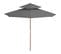 Parasol Double Avec Mât En Bois 270 Cm Anthracite