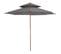 Parasol Double Avec Mât En Bois 270 Cm Anthracite