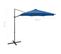 Parasol Déporté Avec Mât Et Lumières LED Bleu Azur 300 Cm