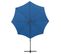 Parasol Déporté Avec Mât Et Lumières LED Bleu Azur 300 Cm