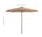 Parasol Avec Mât En Bois 350 Cm Taupe