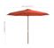 Parasol Avec Mât En Bois 350 Cm Terre Cuite