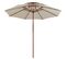 Parasol De Terrasse 270 X 270 Cm Poteau En Bois Blanc Crème